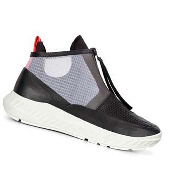 Ecco St.1 Lite Zip High-top Joggesko Dame Svarte | NO 259FDN